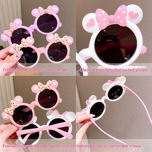 Gafas de Sol Polarizadas de Media Montura para Niños, Modelo 2023, Gafas de Moda para Niña Pequeña, Lentes Transparentes de Minnie, Protección UV de Dibujos Animados - Product Image 4