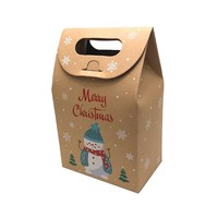 Vente en gros de sacs en papier kraft personnalisés pour les achats de cadeaux de Noël Papier couché pour l'artisanat et les bougies