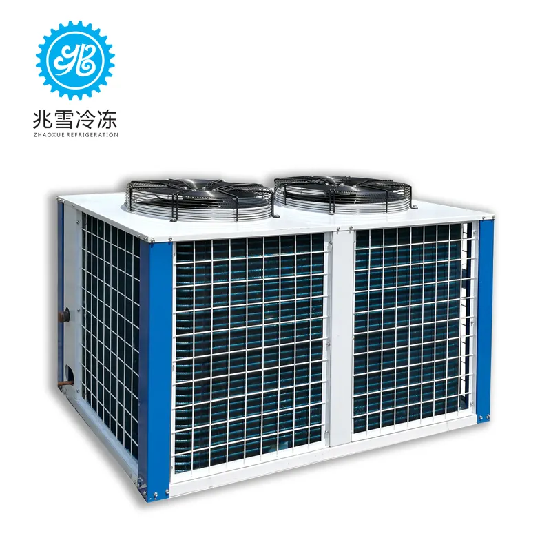 Unidad de condensación refrigerada por aire, unidad de condensación y evaporador