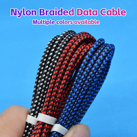 Câbles de données en nylon tendance Câble USB 2.0 vers Type C Connecteur USB C de données de charge rapide Câble Android actuel 3A