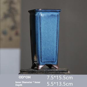 Yixing <span class=keywords><strong>กระถาง</strong></span>ปลูกต้นไม้เซรามิกทรงสี่เหลี่ยม0-1L เป็นมิตรกับสิ่งแวดล้อม - Product Image 2