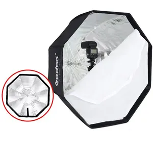 Godox fotoğraf stüdyosu 120cm 47in taşınabilir sekizgen flaş Speedlight Speedlite şemsiye Softbox yumuşak kutu Brolly reflektör