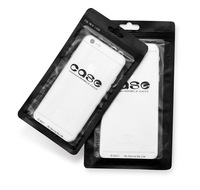 Emballage noir mat, design de vente au détail, étui pour téléphone portable, accessoires, sac d'emballage en plastique transparent personnalisé avec fermeture éclair