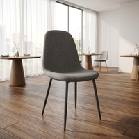 Chaise de salle à manger moderne sans accoudoirs, dossier haut, rembourrée en tissu, très vendue en Europe et en Amérique, pour cuisine, salle à manger, espace de vie