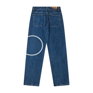 Jean décontracté vintage unisexe avec logo Hell Star, style streetwear <span class=keywords><strong>tendance</strong></span> transfrontalier Europe-Amérique, taille mi-haute - Product Image 3