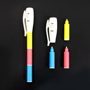 magic pen with uv light 3 colors invisible ink fabric paint tools spy secret messages kids drawing toys