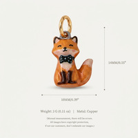 HD0942 Breloques Animaux Mignons Imprimés (Paresseux, Hérisson, Cochon, Panda, Renard, Canard) pour la Fabrication de Colliers, Bracelets et Bijoux DIY