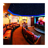 Panneaux de plafond pour home cinéma 2025, finition étoiles, lumières à fibres optiques avec effet RVB, fonction USB, design de plafond étoilé standard