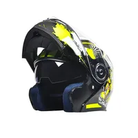 Casque modulaire ABS, style flip-up, casque de moto pour adulte, design flip-up, double visière anti-buée