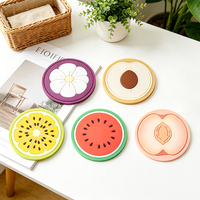 Schattige fruitplakjes PVC onderzetter zacht rubber hittebestendig antislip bekeronderzetter tafeldecoratie voor huis keuken gepersonaliseerd huis cadeau