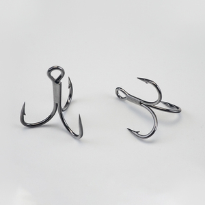 Móc câu ba ngạnh thép carbon cao siêu bền màu đen và bạc dùng cho nước ngọt và nước mặn - Product Image 5