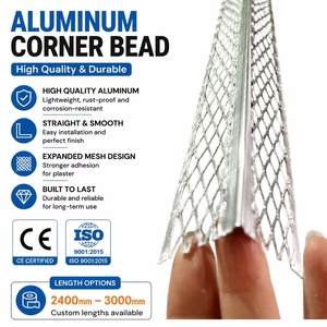 Profilo angolare in <span class=keywords><strong>alluminio</strong></span> espanso per intonaco e render, standard australiano, per sistemi di intonaco e render - Product Image 1