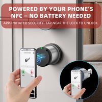 Cilindro de Perfil Europeo IP66 Resistente al Agua, NFC Pasivo, Desbloqueo con el Teléfono, Sin Necesidad de Batería, para Puertas Estándar