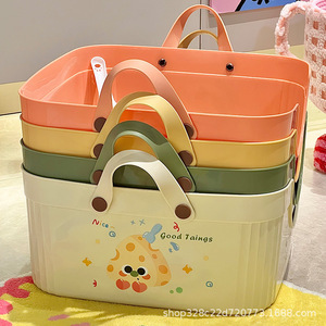 Cartoon Printed Cat Litter <b>Box</b>, <b>Extra</b> <b>Large</b>, Semi-Enclosed/Open Style, Kitten Litter <b>Box</b>, Cat Poop Bowl, Splash-Proof - Product Image 2