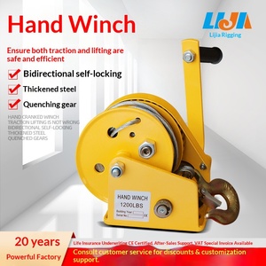 Toptan Ev Tipi Küçük Çekişli Vinç Mini Vinç Kaldırıcı 1200 Lbs Taşınabilir El Kranklı Çelik Halat Kancalı Vinç Römorku - Product Image 5