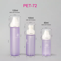 Bouteille pulvérisateur vide en plastique PET avec logo personnalisé imprimé à l'écran, 100ML/120ML, pour shampoing et cosmétiques