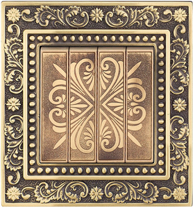 Sang trọng BAROQUE RETRO gia đình khách sạn tường ánh sáng Nút chuyển đổi Bronze khuôn mẫu 1 băng đảng 1/2 cách phổ tường chuyển đổi - Product Image 5