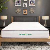 Matelas hybride moderne en fibre de coco pour appartement, maison, chambre à coucher, rafraîchissant, réversible, épaisseur 15 cm, respirant, confortable, nuits paisibles