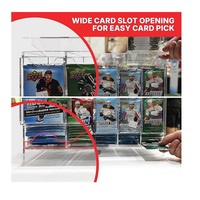 Boîte de rangement pour cartes à collectionner TCG en acrylique transparent poli SSJ, épaisseur 4 mm, design moderne et luxueux, 6 étagères, montage facile, personnalisable, vente au détail