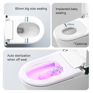 WC intelligent monobloc automatique à poser au sol, certifié CE CUPC, pour salle de bain, à prix abordable - Product Image 3