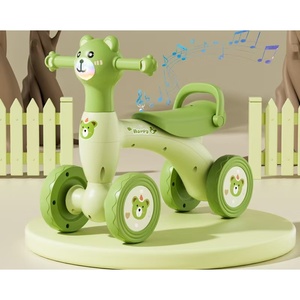 Coches de Juguete para Niños sin Pedales con 4 Ruedas Silenciosas, Luces y Música, Bicicleta de Equilibrio para Bebés de 2 a 4 Años, Regalos de Cumpleaños - Product Image 1