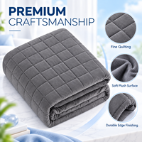 Couverture lestée quatre saisons en coton et fibre de bambou, matelassée avec billes de verre, pour lits simples, doubles et king size, pour la maison et les voyages