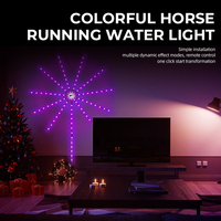 Bande lumineuse à LED pour feux d'artifice RGB 12V Reconnaissance sonore de la musique Rythme Activé Contrôle numérique APP Maison Fête Événement Lumière décorative
