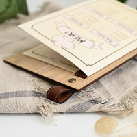 Tablero de Menú de Madera Personalizado, Portamenús de Madera con Grabado Personalizado y Logotipo para Restaurante