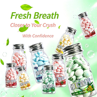 38g Bottle Vitamin C Sugar-Free Compressed Mint Candy, Strong Mint & Lemon Flavor, Fresh Breath for Travel Office, OEM Custom