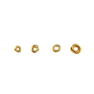 Triple Knot <b>Spacer</b> Ring | 18K PVD Stainless Steel Interlocking Circle Bead Connector for DIY Bracelet Jewelry Making - Product Image 5
