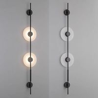 Lampe murale LED en fer de luxe post-moderne minimaliste, CRI 90, pour salon, bande lumineuse de fond de télévision