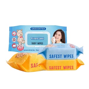 Lingettes pour bébé non parfumées OEM/ODM avec pack de voyage sans parfum à l'aloe vera 35 Ct 99% Lingettes à base d'eau Toallitas Humedas Para Bebes - Product Image 1