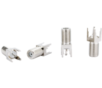Conector Coaxial RF Hembra Tipo F de 4 Pines, Adaptador de Latón para Equipo de Comunicación de Decodificador CATV