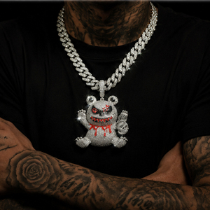 จี้รูปการ์ตูน 3 มิติแบบ Iced Out สำหรับผู้ชาย เงินแท้ S925 ประดับ<span class=keywords><strong>เพชร</strong></span> VVS Moissanite รูปหมีนักฆ่าพ่อมด <span class=keywords><strong>เพชร</strong></span>เลี้ยงในห้องปฏิบัติการ เครื่องประดับฮิปฮอป - Product Image 3