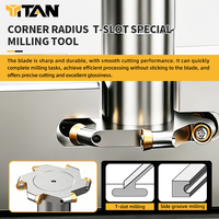 CNC TMR Serie Rundkopf-T-Nut-Fräserhalter R3.5 Bogenförmiger Nutfräser CNC T-Nut-Werkzeug für Bearbeitungszentren