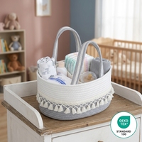Panier de rangement multifonctionnel en corde de coton fait main pour couches de bébé, idéal pour la vente en gros