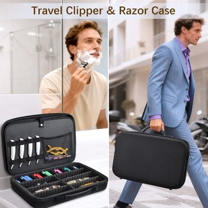 Estuche Extra Grande para Máquinas de Cortar Cabello, Caja de Viaje para Barberos, Bolsa Organizadora Portátil para Salón, Bolsa para Suministros de Corte de Cabello para Peluqueros - Product Image 5
