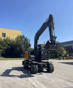 Excavadora de ruedas HAIJU de 8 toneladas, bajo costo, HJW85 4WD, certificación CE, cucharón de 0.28m³, bajo mantenimiento, gran fuerza de excavación para trabajos en carreteras - Product Image 3