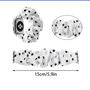 <span class=keywords><strong>Tissu</strong></span> Cheveux Chouchous À Pois Bande Élastique pour Femmes Filles Dot Imprimé Élégant Cheveux Cravate <span class=keywords><strong>Montre</strong></span> Bande pour apple Watch 11 46mm - Product Image 2