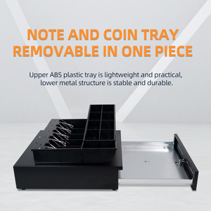 Xincode tiền mặt đăng ký ngăn kéo theavy nhiệm vụ thép trượt tiền mặt ngăn kéo POS 5 hóa đơn 8 đồng xu khóa Hộp ngăn kéo thay thế khay GT-410F - Product Image 6