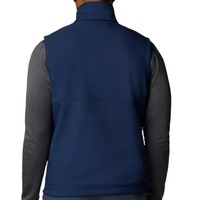 Gilet de travail softshell avec logo personnalisé, gilet coupe-vent doublé polaire pour uniforme du personnel de montagne