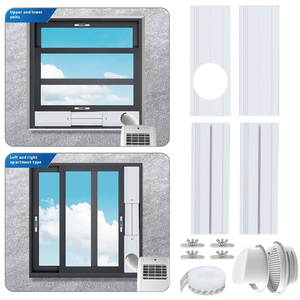 Juego de parabrisas de escape de CA <span class=keywords><strong>universal</strong></span> para uso doméstico móvil, <span class=keywords><strong>placa</strong></span> de sellado de interfaz de <span class=keywords><strong>ventana</strong></span> de doble orificio Manual, <span class=keywords><strong>aire</strong></span> móvil de plástico - Product Image 3