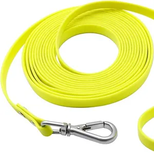 PVC Waterproof Dog Recall Training Lead Long Line Leash Durable for Outdoor Hiking Training Yard Beach and Swimming 5m10m15m
