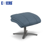 Canapé électrique inclinable en cuir bleu de luxe de style nouveau MANWAH CHEERS avec pouf