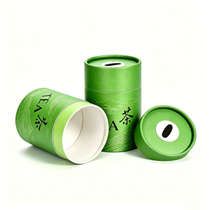 Emballage de boîte en tube de sacs en carton de qualité supérieure en papier cylindre biodégradable à impression personnalisée pour paquet de thé en vrac - Product Image 4