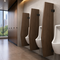 Panneau de cloison de toilettes en HPL robuste, résistant aux rayures, imperméable et ignifuge, pour séparations de cabines de salle de bain dans les écoles, universités et hôtels