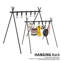 Étagère de rangement pliable portable en alliage d'aluminium pour le camping en plein air avec porte-vêtements et support pour lampe pour les voyages