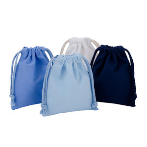 Customizable Logo 100% Cotton <b>Drawstring</b> Pocket Storage Bag for Jewelry Natural Breathable Grain Rings Print Tea Recyclable - Product Image 2
