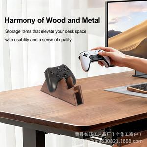 Estante de almacenamiento de madera creativo transfronterizo, estante de exhibición y almacenamiento para mandos de juegos de escritorio para el hogar, estante de madera maciza para mandos de juegos - Product Image 3