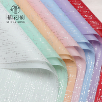 Kertas Pembungkus Bunga Xihuanong Meteor Frosted Paper Korean Vellum Semi-Transparan Berbahan Aluminium dengan Motif Bunga untuk Toko Bunga